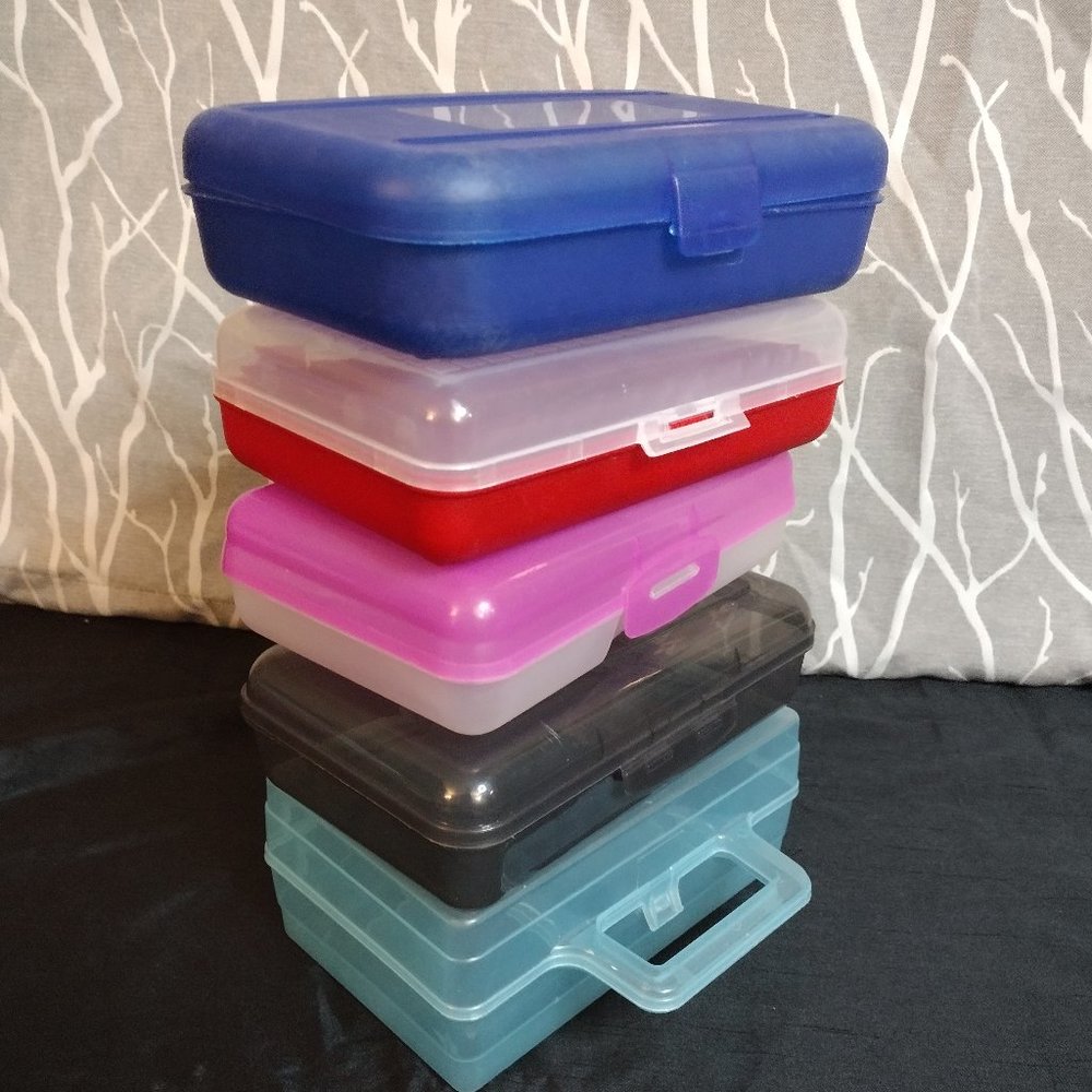 LOT OF 5 - Spacemaker Pencil Box  USA Case  School Office Supplies